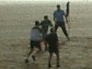 [Football on Swansea Beach]