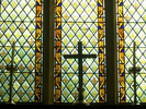 [Stained glass window in St Botolph's, Iken]