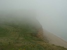 [East Cliff, shrouded in mist]