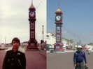 [Weymouth clock tower in 1983 and 2005]
