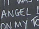 [Blackboard with the word 'angel']